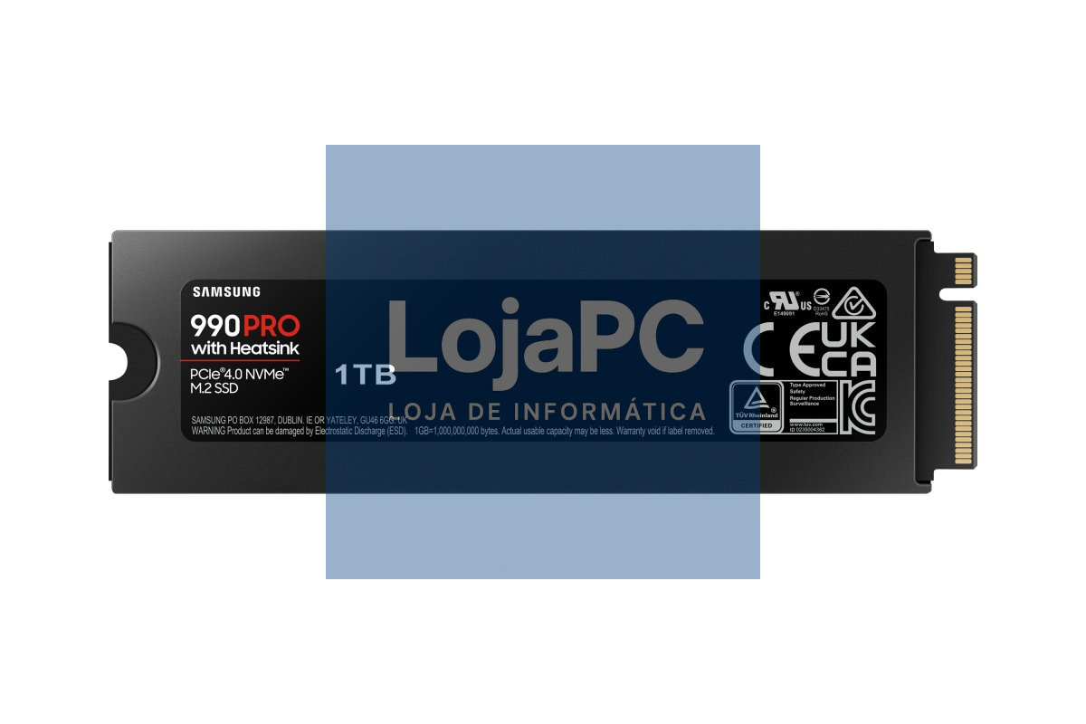 SAMSUNG SSD 990 PRO Heatsink 1TB M.2 NVMe PCIe 4.0 up to 7.450 MB/s read + up to 6.900 MB/s write