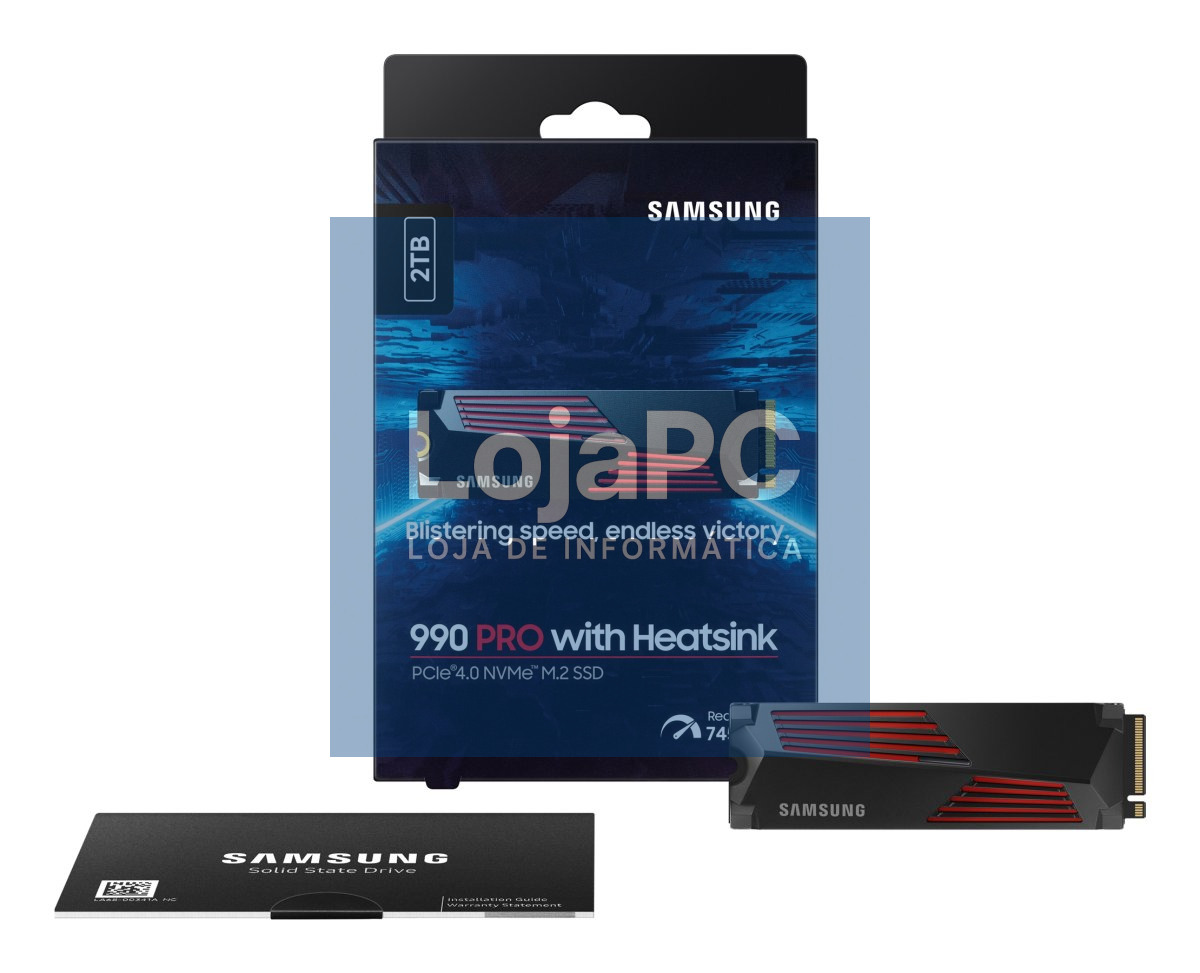 SAMSUNG SSD 990 PRO 2TB M.2 NVMe PCIe 4.0 Heatsink up to 7.450 MB/s read + up to 6.900 MB/s write