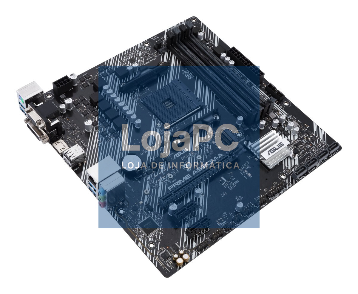 ASUS PRIME A520M-A II/CSM AMD A520 Socket AM4 mATX motherboard features M.2 DP HDMI D-Sub SATA 6 Gbps USB 3.2 Gen 1 ports