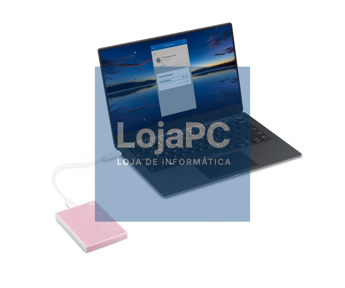 SEAGATE One Touch 2TB External HDD with Password Protection Rose Gold
