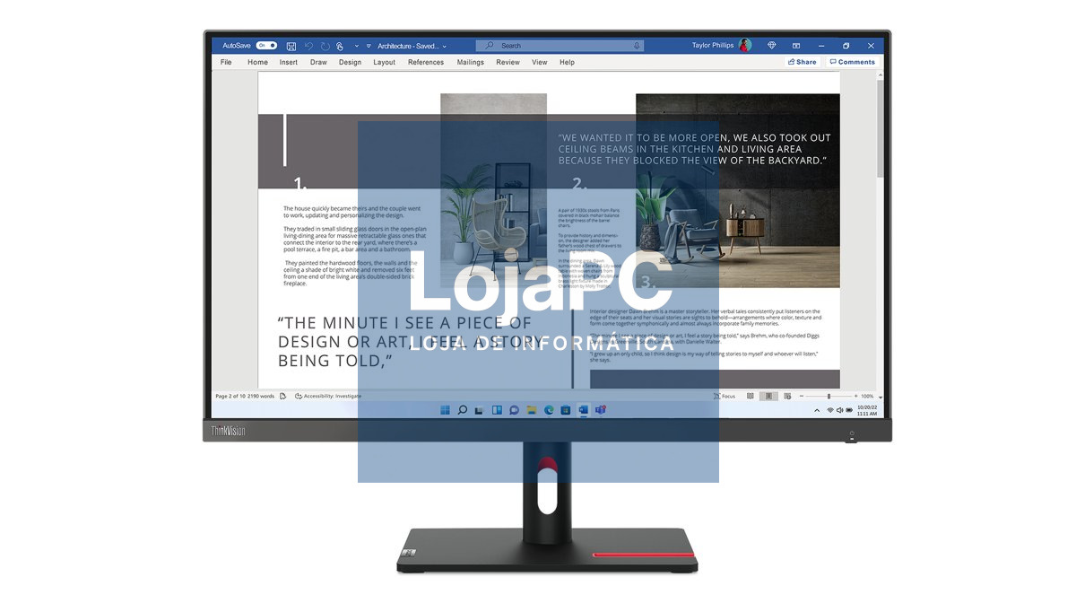 LENOVO ThinkVision S27i-30 27inch IPS FHD 1920x1080 HDMI VGA 3Y