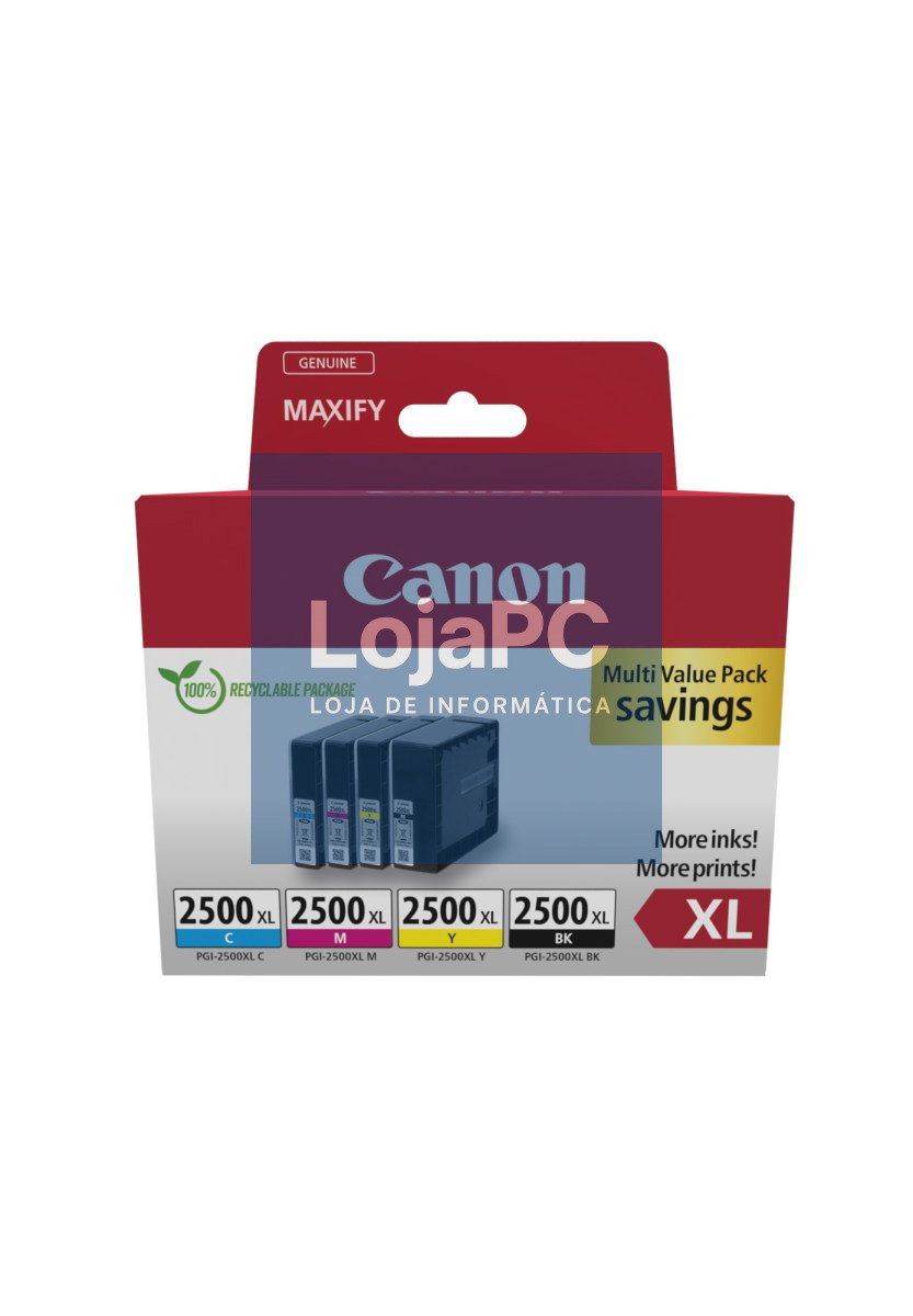 CANON PGI-2500XL Ink Cartridge BK/C/M/Y MULTI