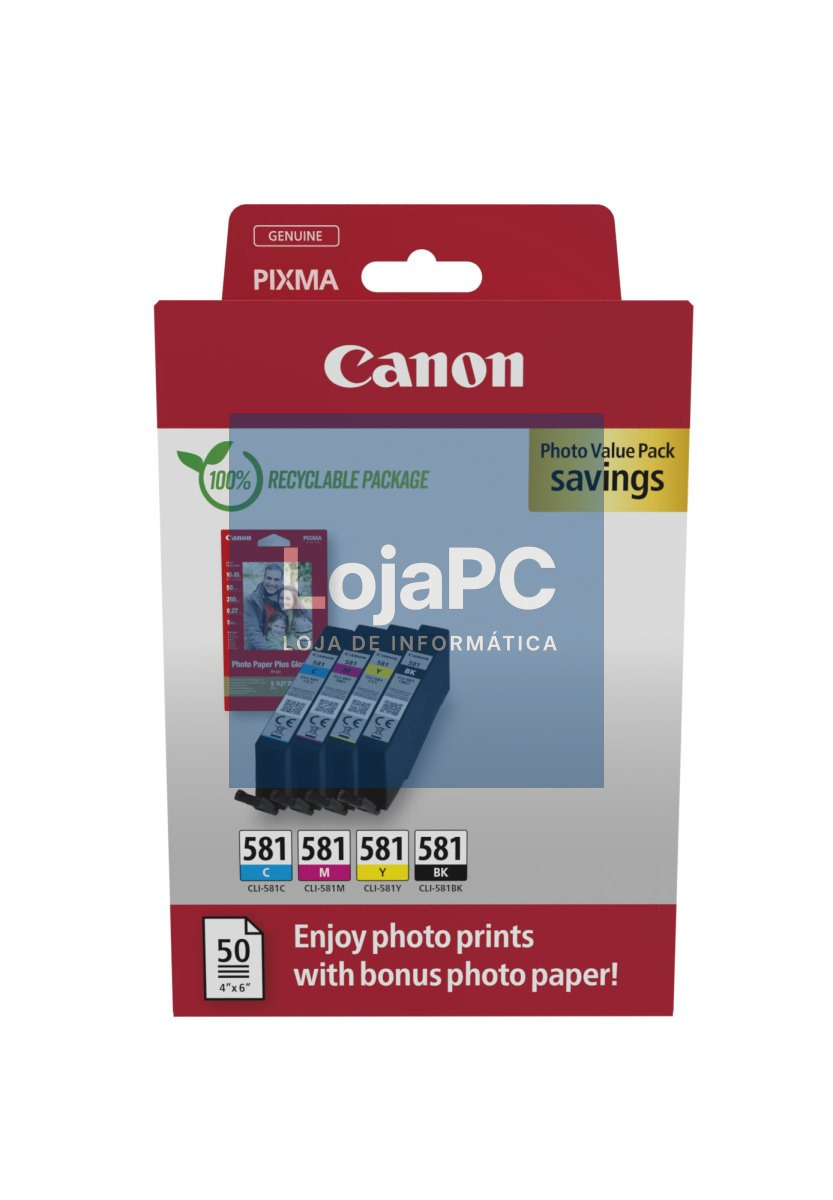 CANON CLI-581 Ink Cartridge BK/C/M/Y PHOTO