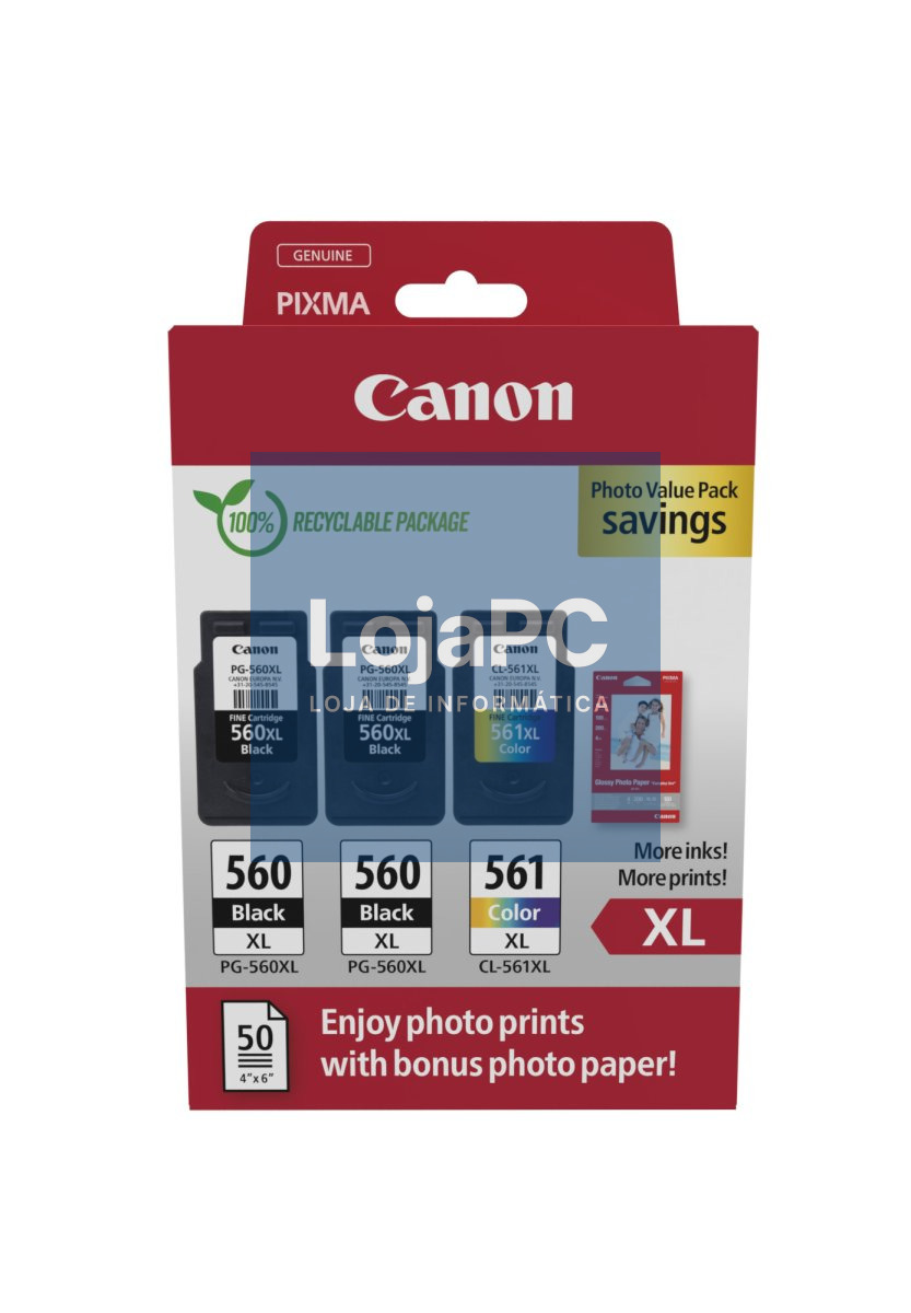 CANON 1LB PG-560XLx2/CL-561XL Ink Cartridge + Photographic paper