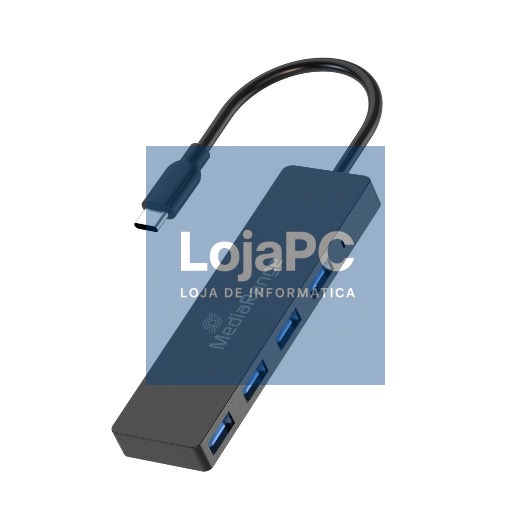 HUB MEDIARANGE USB-C 4XUSB 3.0