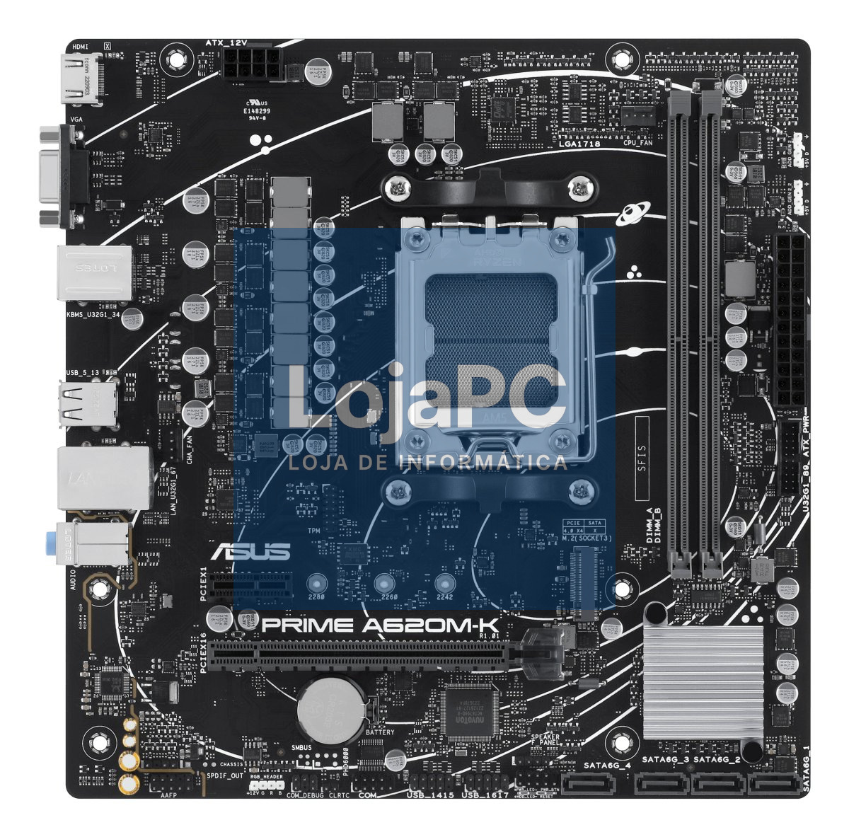 ASUS PRIME A620M-K AM5 2xDDR5 mATX MB 4xSATA 1xM.2
