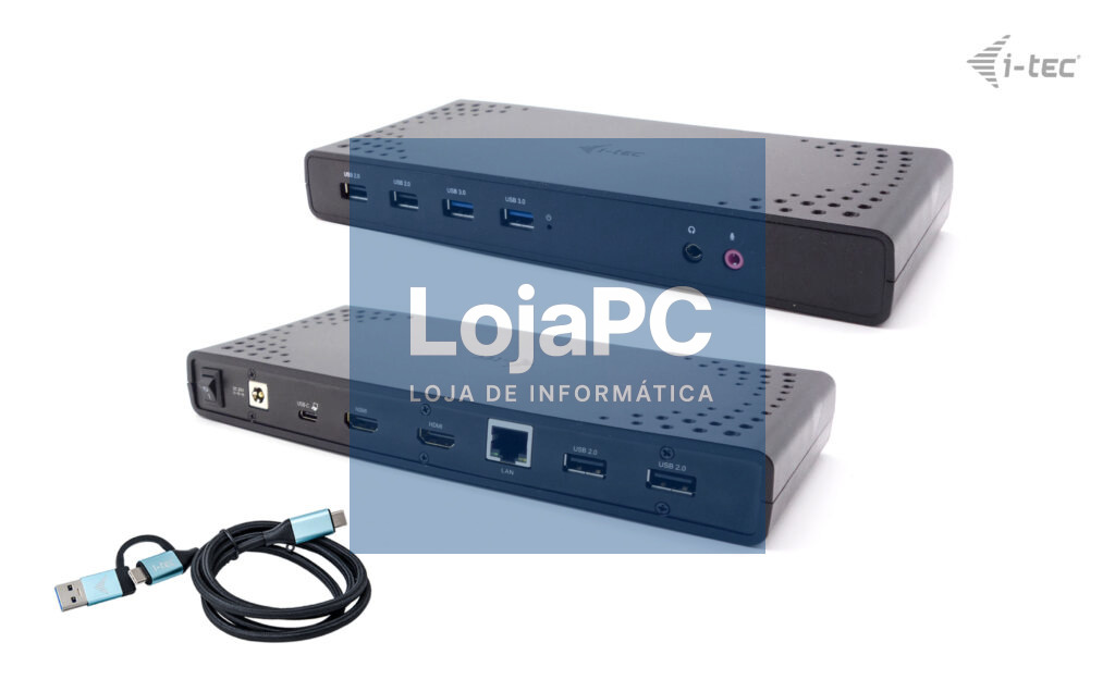 I-TEC USB 3.0/USB-C/Thunderbolt Docking Station 2x HDMI 1x GLAN 2x USB 3.2 Gen.1 4x USB 2.0 1x Audio Jack 1x Mic Jack PD 85W KL