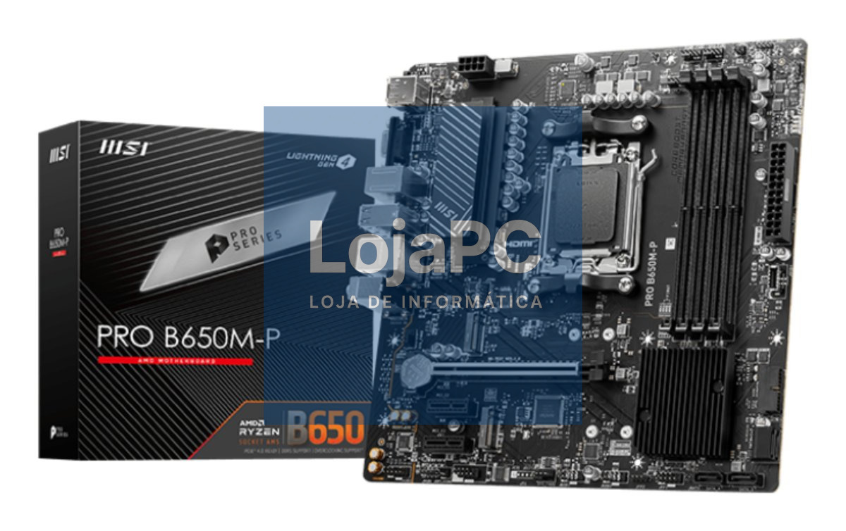 MSI PRO B650M-P AMD B650 Supports AMD Ryzen 7000 Series Desktop Processors Socket AM5 Support HDMITM 2.1 1x DP 1x VGA