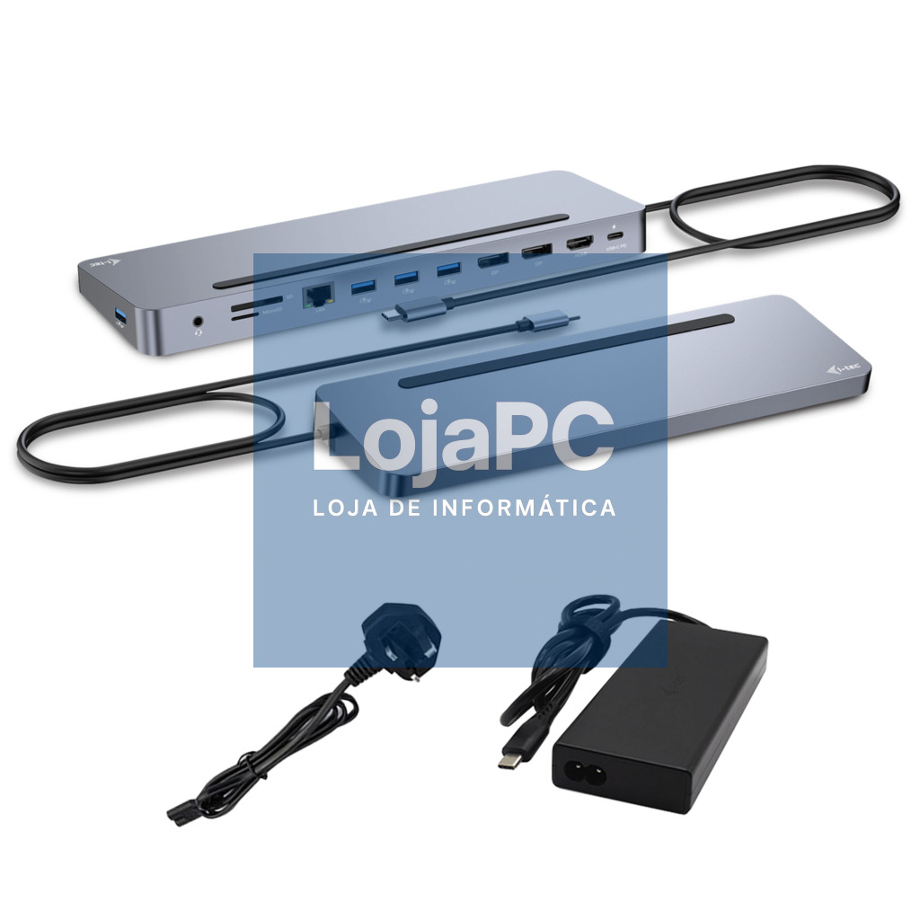 I-TEC USB-C Metal Ergonomic 4K 3x Display Docking Station with PD 100 W