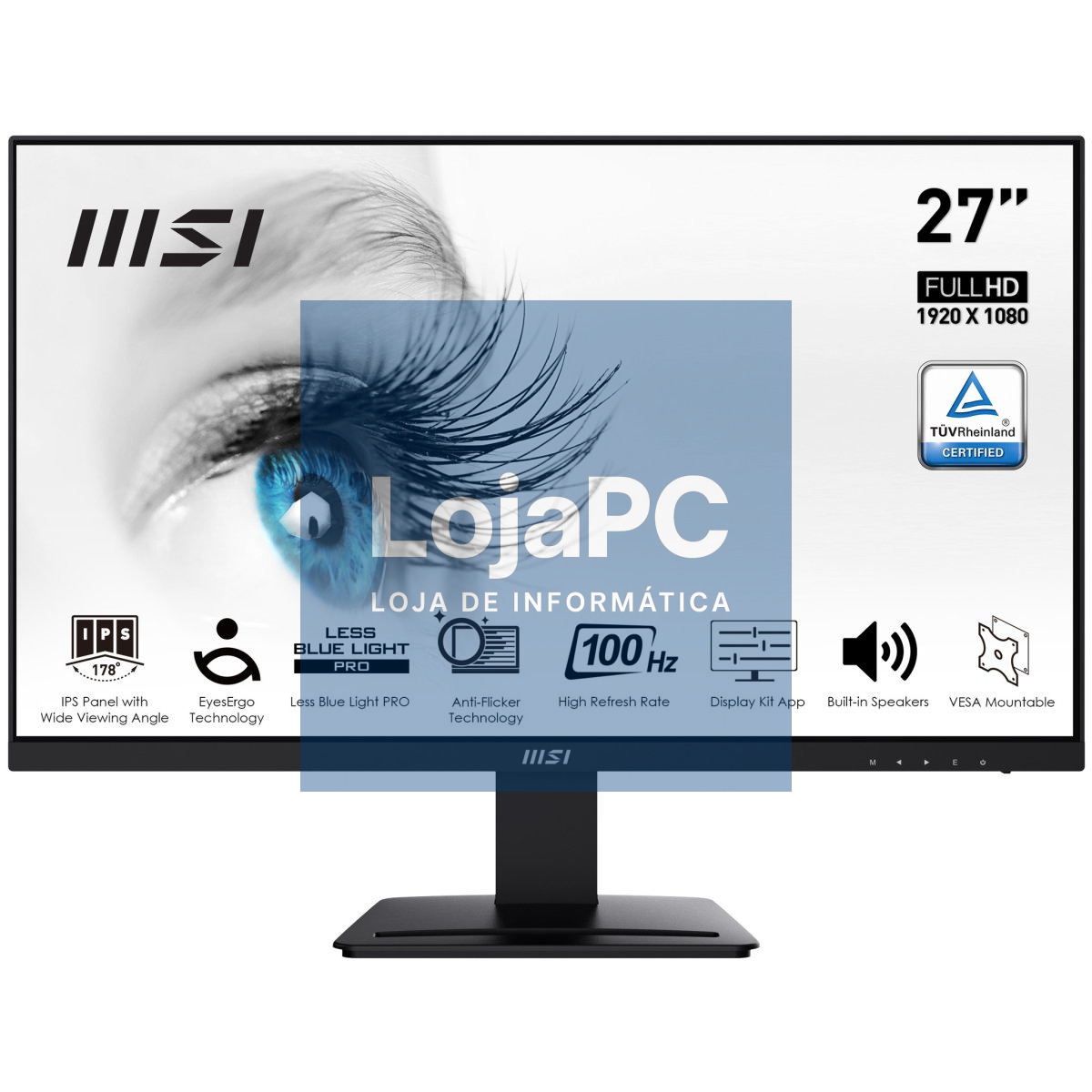 MSI PRO MP273A 27inch VA 1920x1080 FHD 1xDisplayPort 1.2a 1xHDMI 1.4b 1xD-Sub