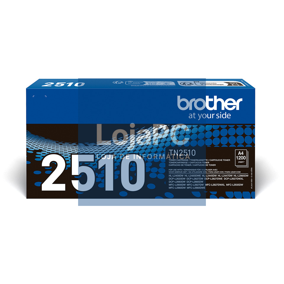 BROTHER TN2510 Black Toner Cartridge ISO Yield up to 1.200 pages