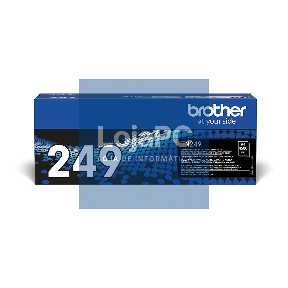 BROTHER TN-249BK Black Toner Cartridge Prints 4.500 pages