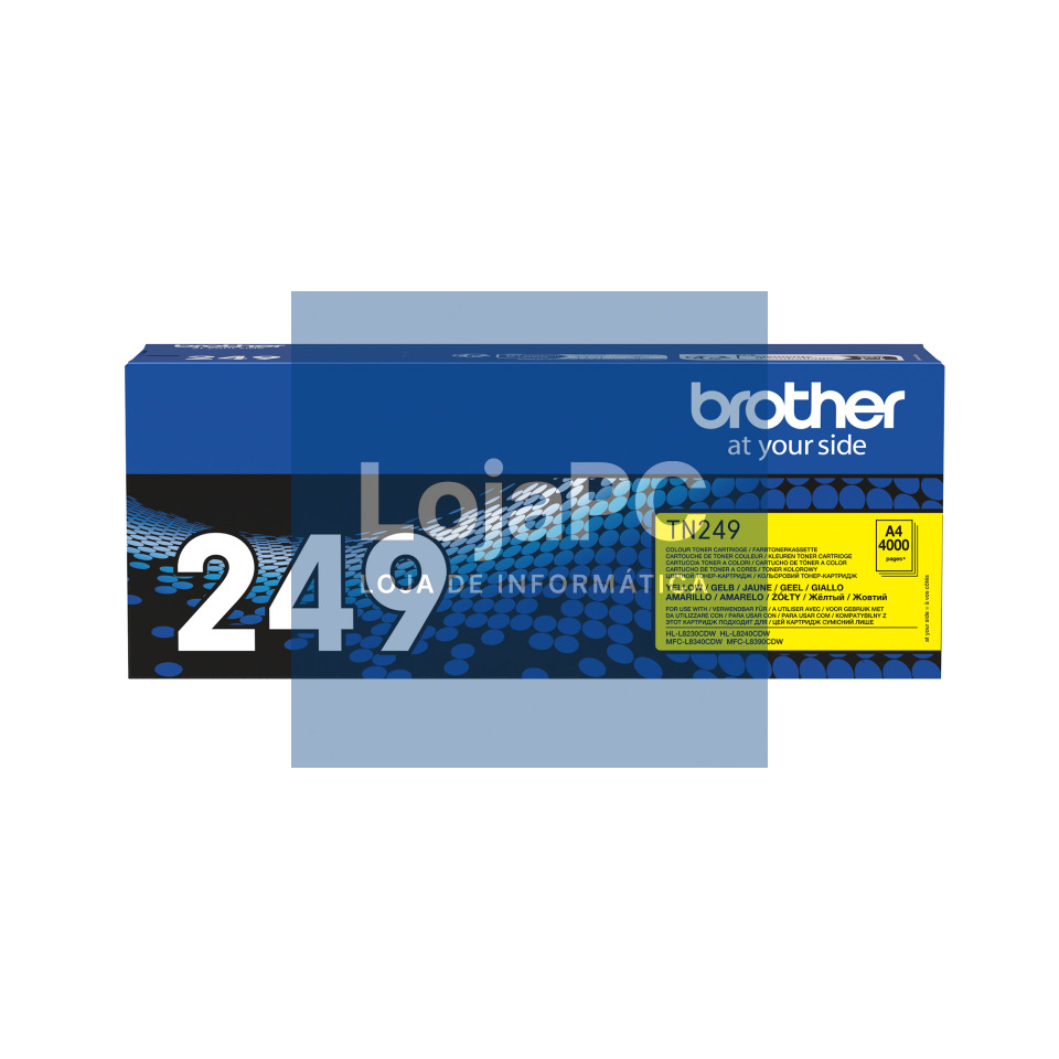 BROTHER TN-249Y Yellow Toner Cartridge Prints 4.000 pages