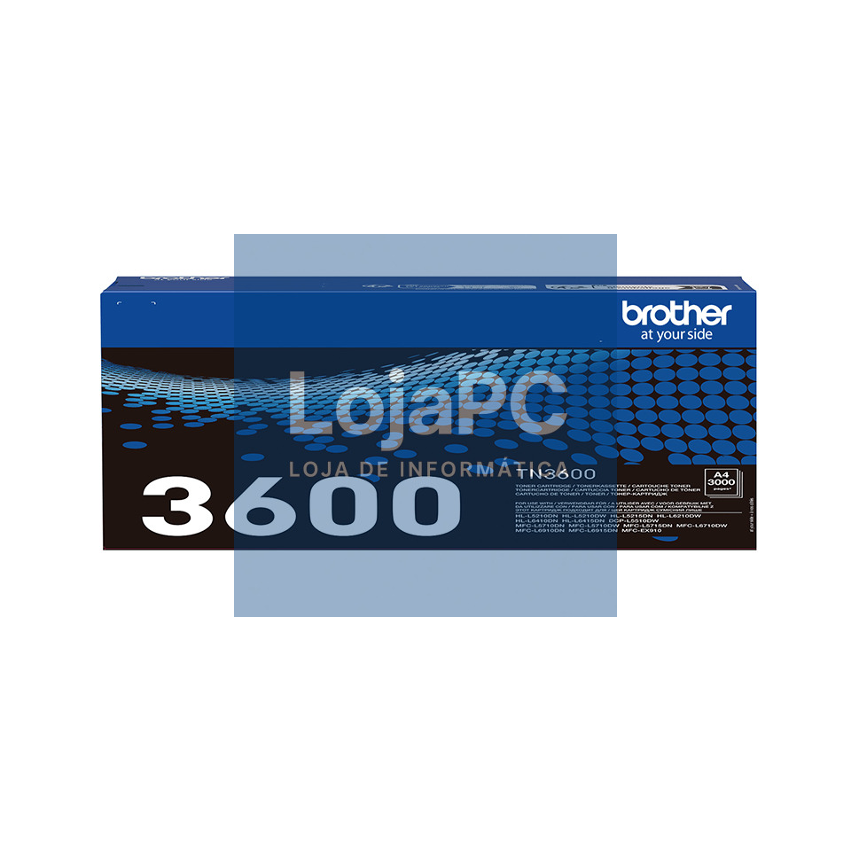 BROTHER TN-3600 Black Toner Cartridge Prints 3.000 pages