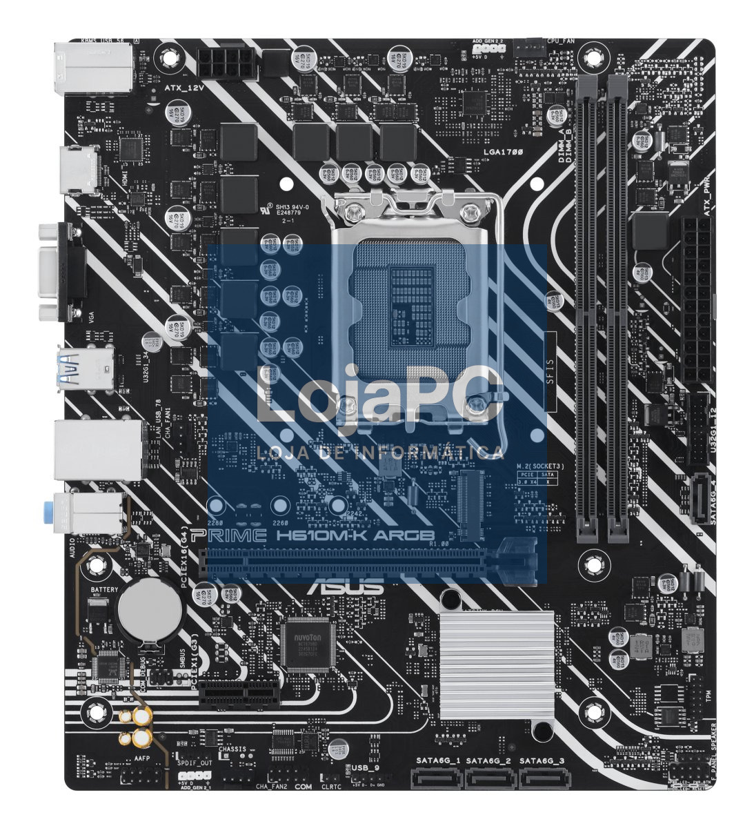 ASUS PRIME H610M-K ARGB LGA 1700 2DDR5 microATX 4xSATA MB 1xHDMI 2.1 1xD-Sub 1xM.2