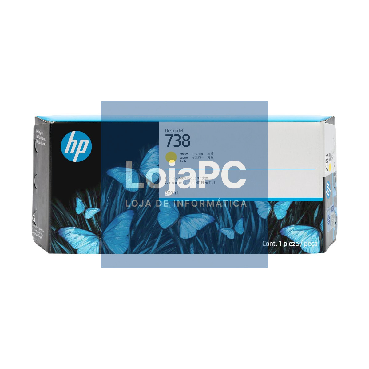 HP 738 300-ml Yellow DesignJet Ink Cartridge