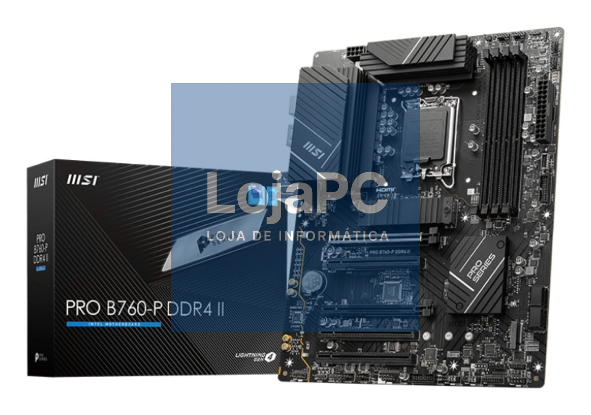 MSI PRO B760-P DDR4 II LGA1700 ATX MB 4xDDR4 4xSATA 2xM.2