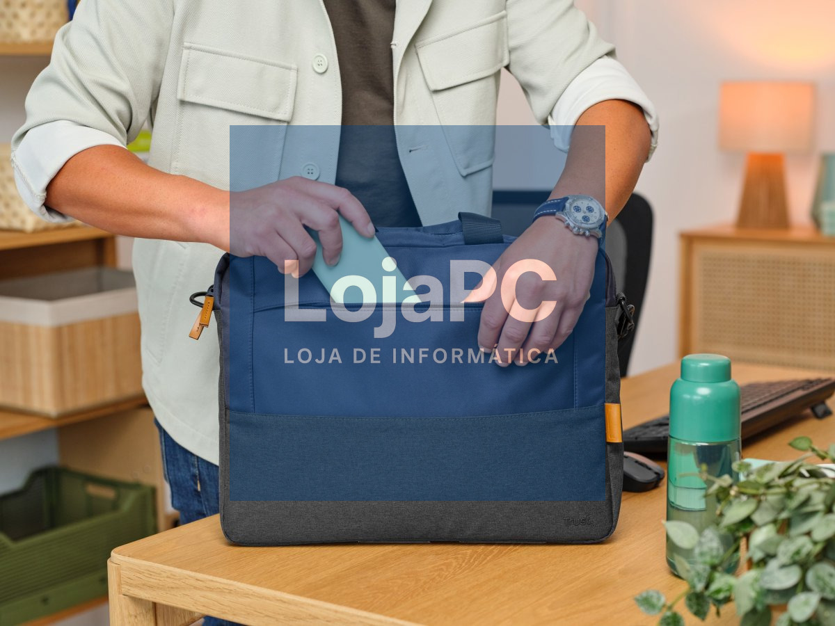 TRUST LISBOA 16inch LAPTOP BAG DARK GREY & DARK BLUE ECO