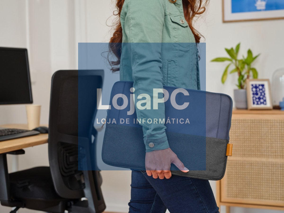 TRUST LISBOA 16inch LAPTOP SLEEVE DARK GREY & DARK BLUE ECO