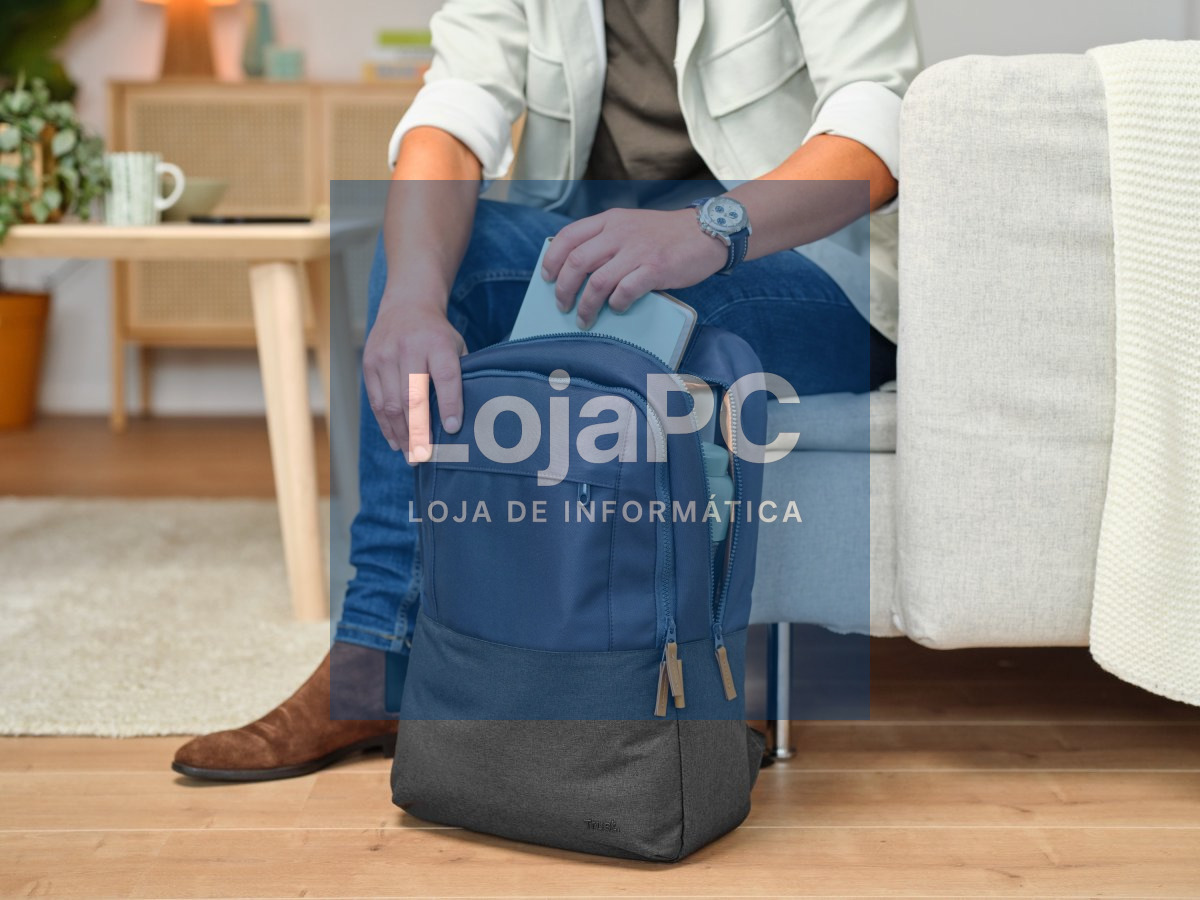 TRUST LISBOA 16inch BACKPACK DARK GREY & DARK BLUE ECO