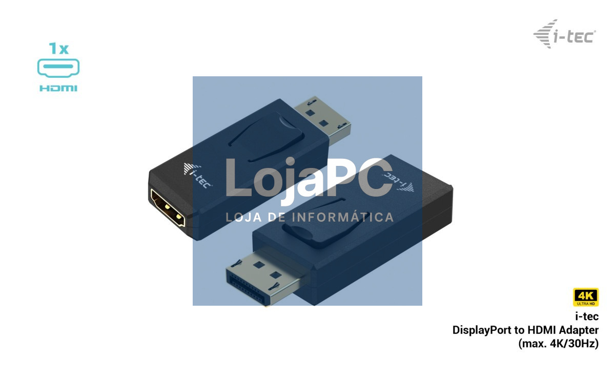 I-TEC Passive Adapter DisplayPort to HDMI Resolution 4K/30Hz