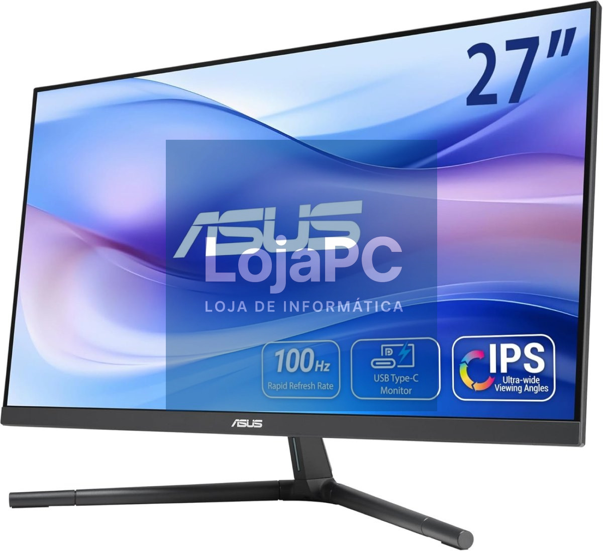 ASUS VU279CFE-B Eye Care Monitor 27inch IPS WLED FHD 16:9 100Hz 250cd/m2 1ms HDMI USB Type C Quiet Blue