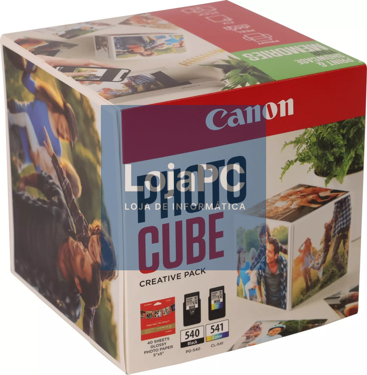 CANON PG-540/CL-541 Ink Cartridge Photo Cube Creative Pack White Green