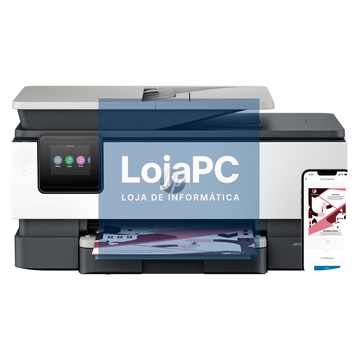 HP Officejet Pro 8122e All-in-One MFP colour inkjet A4 12ppm Copy 20ppm Print 225sheets USB Wi-Fi Bluetooth LAN