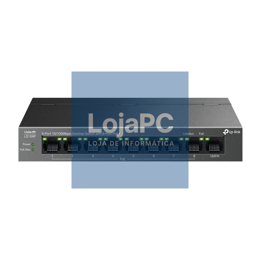 TP-LINK 9-Port 10/100 Mbps Desktop Switch with 8-Port PoE+