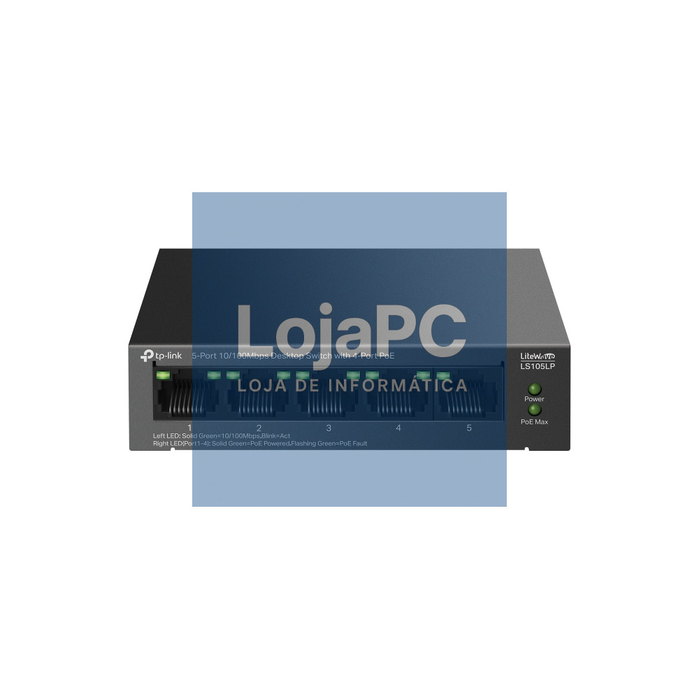 TP-LINK 5-Port 10/100 Mbps Desktop Switch with 4-Port PoE