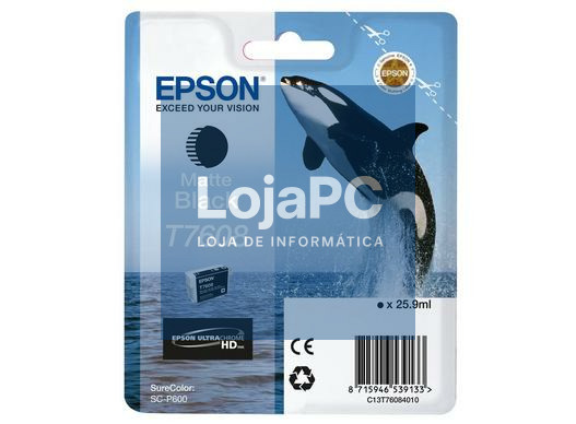 EPSON T7608 ink cartridge matte black high capacity 25 9ml 1082 pages 1-pack