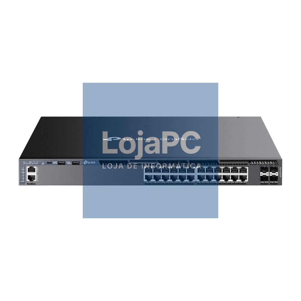 TP-LINK Omada 24-Port Gigabit Stackable L3 Managed PoE+ Switch with 4 10GE SFP+ Slots