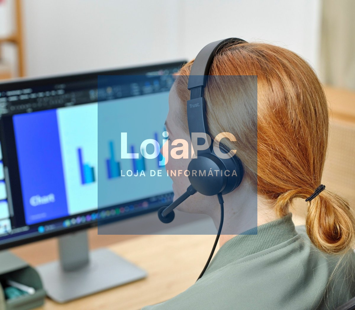 TRUST HS-260 USB - USB C Noise Cancelation On Ear PC Headset ECO
