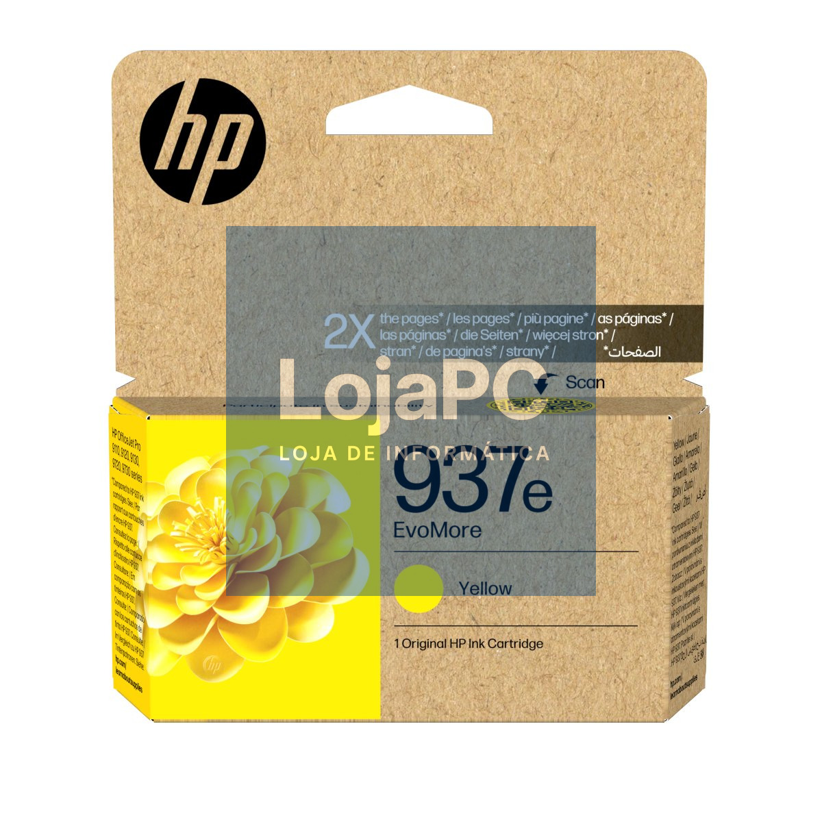 HP 937e EvoMore Yellow Original Ink Cartridge