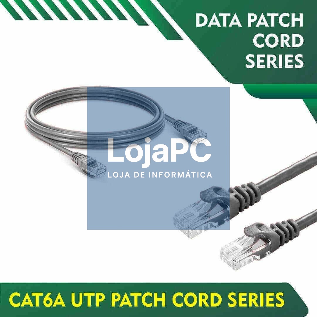 PEDPEGREEN GREY CAT6A UTP PATCH CORD 0.25M 100% COPPER/GREY/CAT6A/UTP/PATCH CORD CABA-06002-LS
