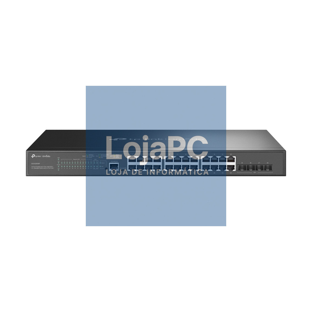 TP-LINK Omada 24-Port PoE+ Gigabit L2+ Managed Switch with 4 10GE SFP+ Slots