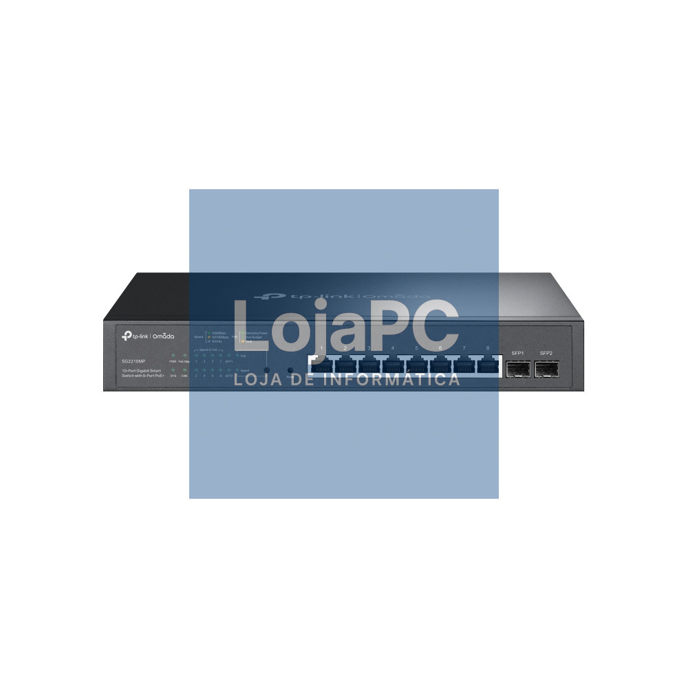 TP-LINK Omada 10-Port PoE+ Gigabit Smart Switch with 2 SFP Slots