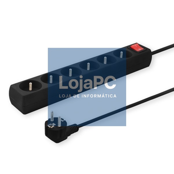 5-OUTLET POWER STRIP 1.5M BLACK SAVIO LZ-01