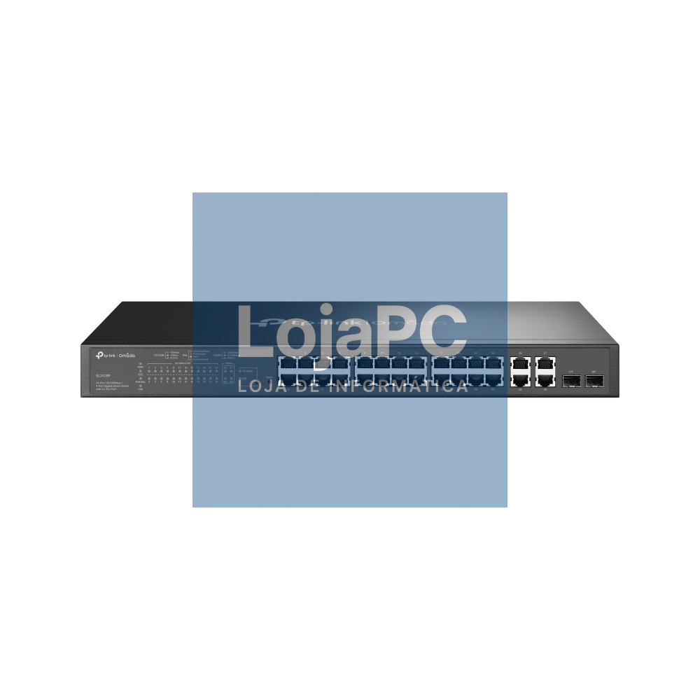 TP-LINK Omada 24-Port 10/100 Mbps + 4-Port Gigabit Smart Switch with 24-Port PoE+