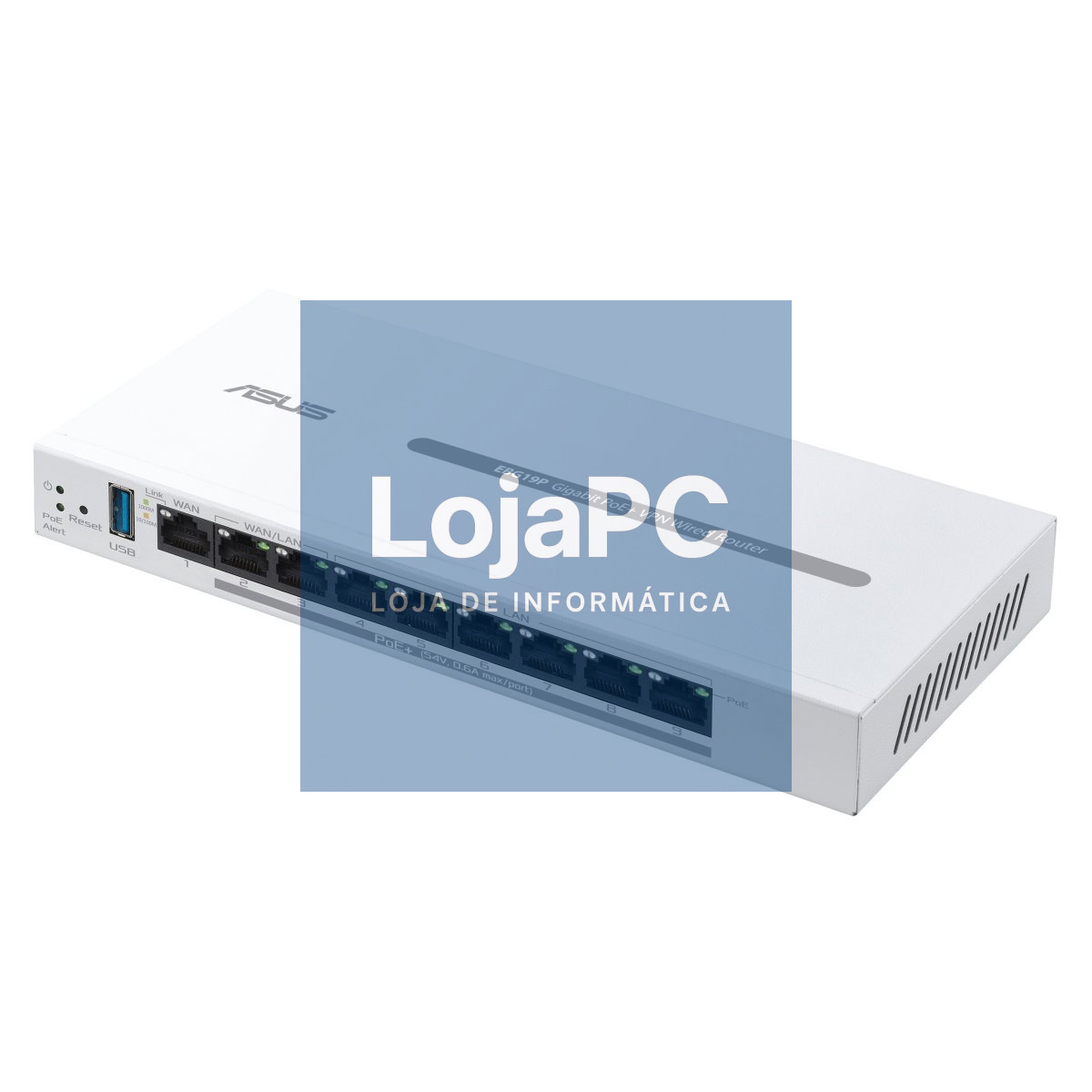 ASUS ExpertWiFi EBG19P Gigabit PoE+ VPN wired router 8 PoE+ ports 123W Up to 3 WAN ethernet ports