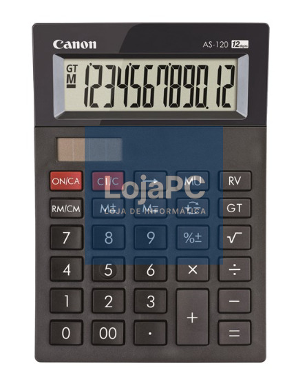 CANON AS-120 Pocket Calculator 12-digit Gray