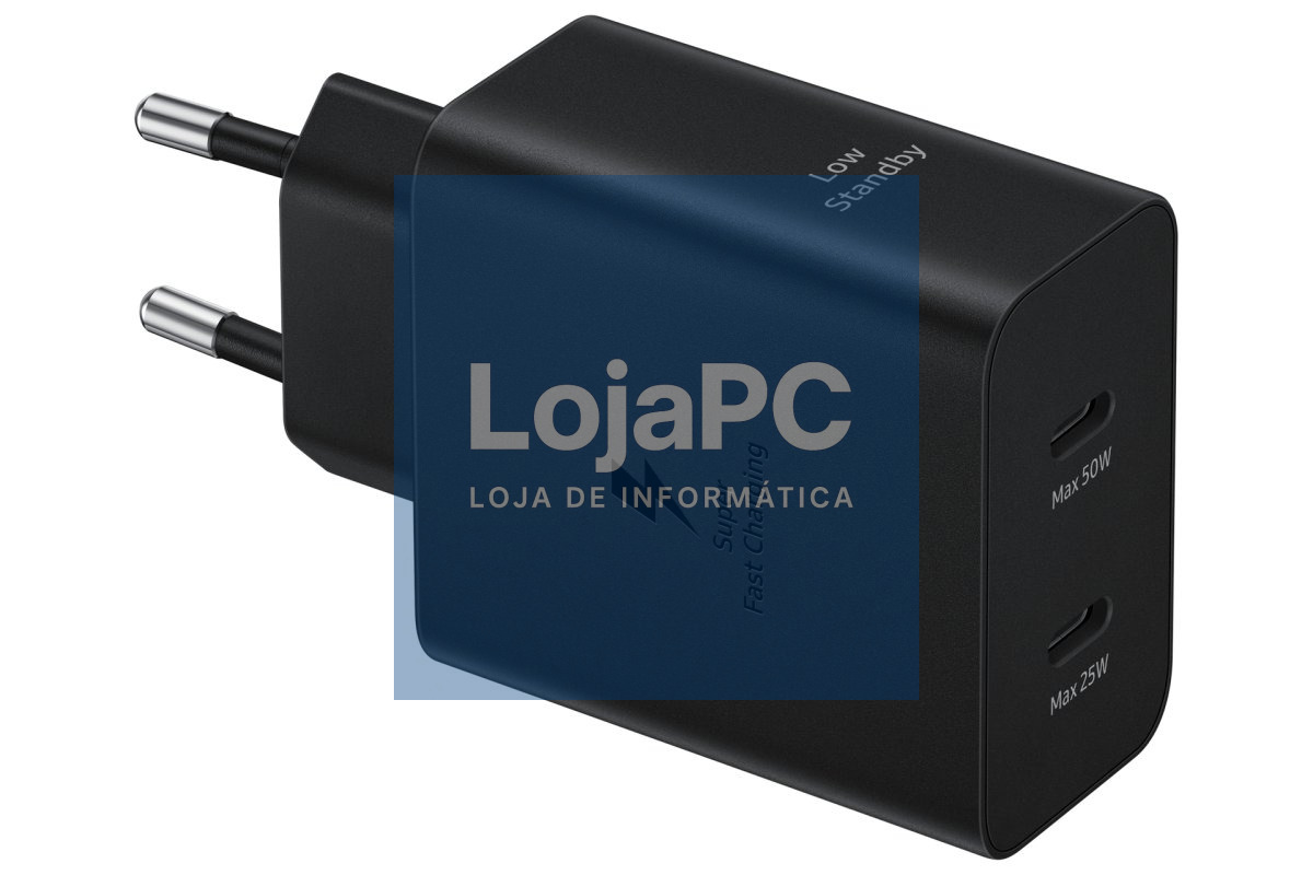 SAMSUNG ULTRA FAST DUO 50W or 2x 25W mains charger GaN with 45W 1.8m cable