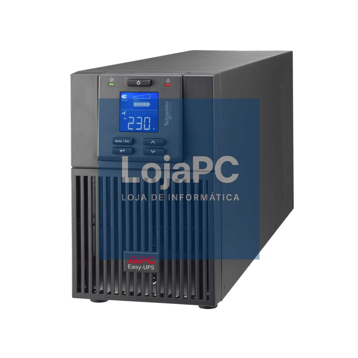 APC Easy UPS On-Line UPS tower AC 220/230/240V 900Watt 1000VA 1-phase lead acid USB serial oc 3 PFC Europe BK RAL 7010