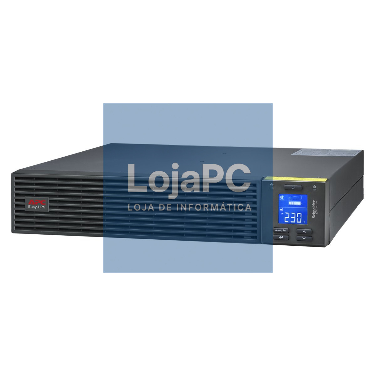 APC Easy UPS On-Line UPS Rack AC 220/230/240V 1800Watt 2000VA 1-phase lead acid USB serial oc 4 PFC 2U Europe BK RAL 7010