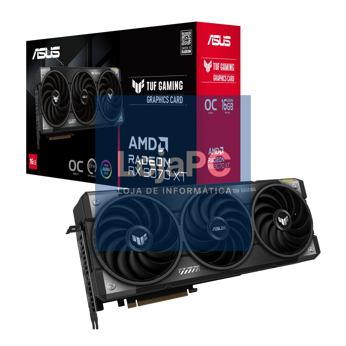 ASUS Prime Radeon RX 9070 XT OC Edition 16GB GDDR6 Graphics Card PCIe 5.0 HDMI 2.1 DisplayPort 2.1a