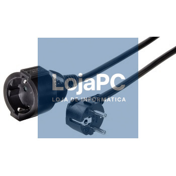 HAMA SCHUKO EXTENSION CORD PROFI, 3M, BLACK