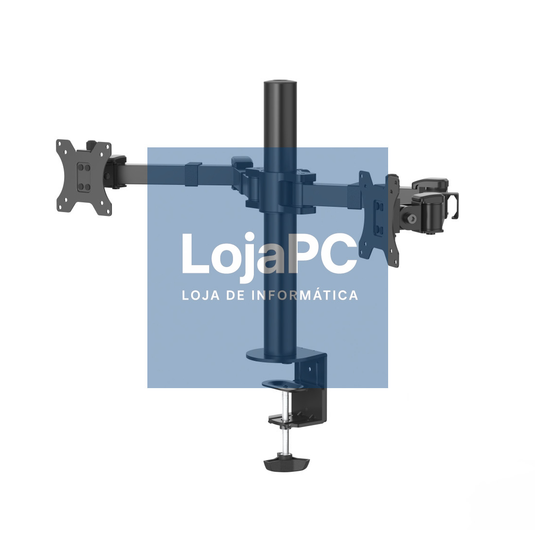 HAMA DUAL MONITOR STAND, HEIGHT ADJUSTABLE, AND ROTATABLE, 13INCH - 35INCH - 118494