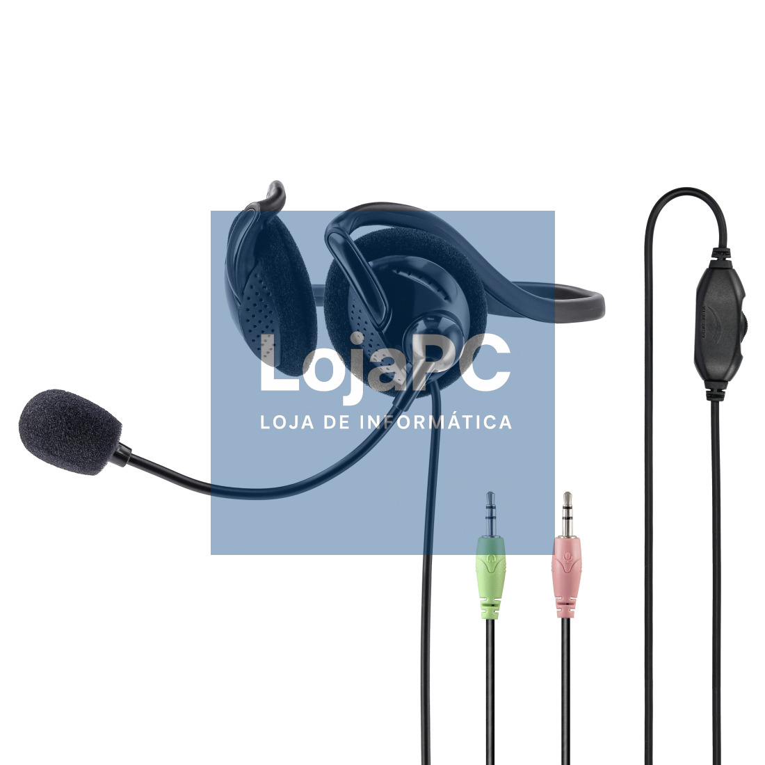 HAMA NHS-P100 PC OFFICE HEADSET WITH NECKBAND, STEREO, BLACK