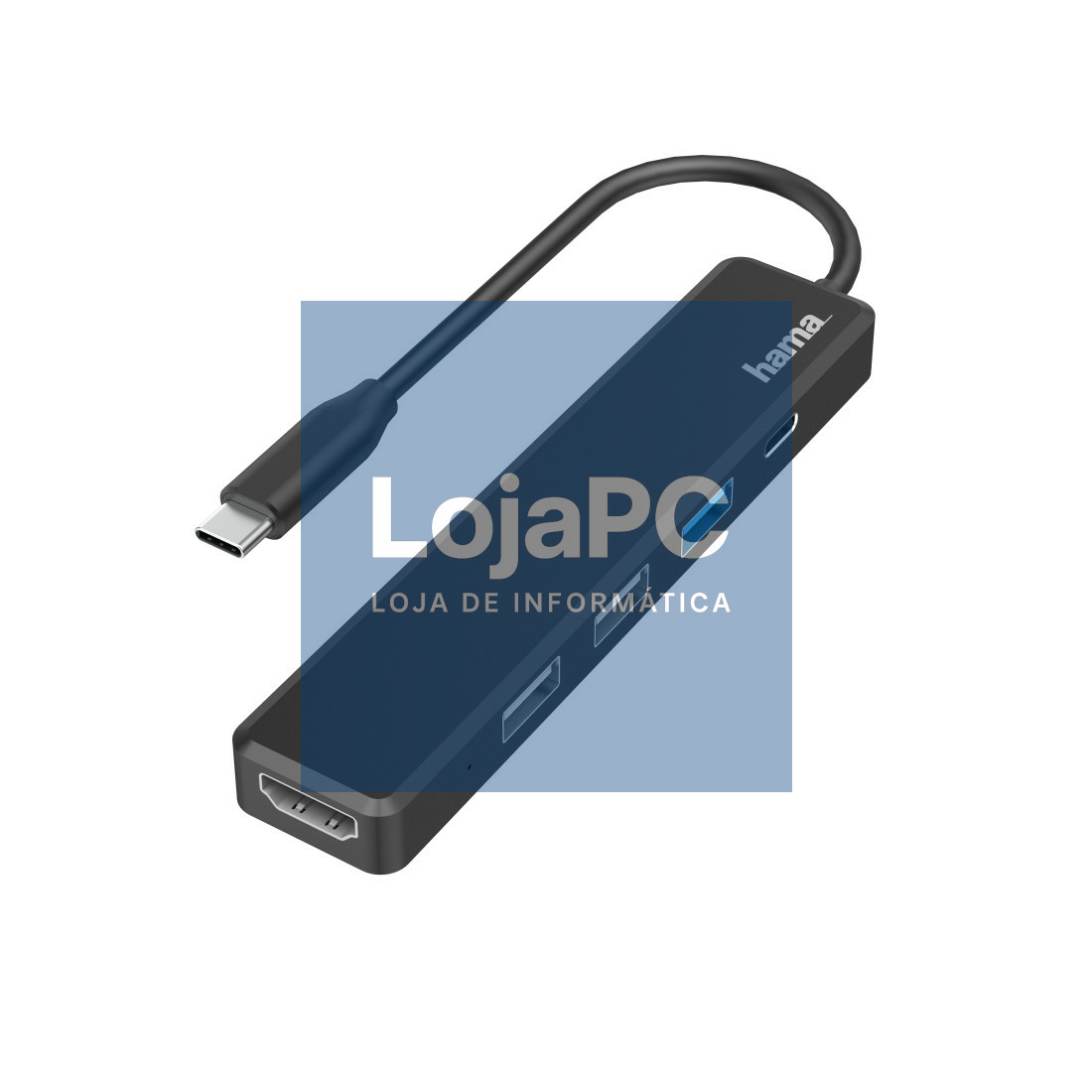 HAMA USB-C MULTIPORT HUB, 5 PORTS, 3 X USB-A, USB-C, HDMI - 200117