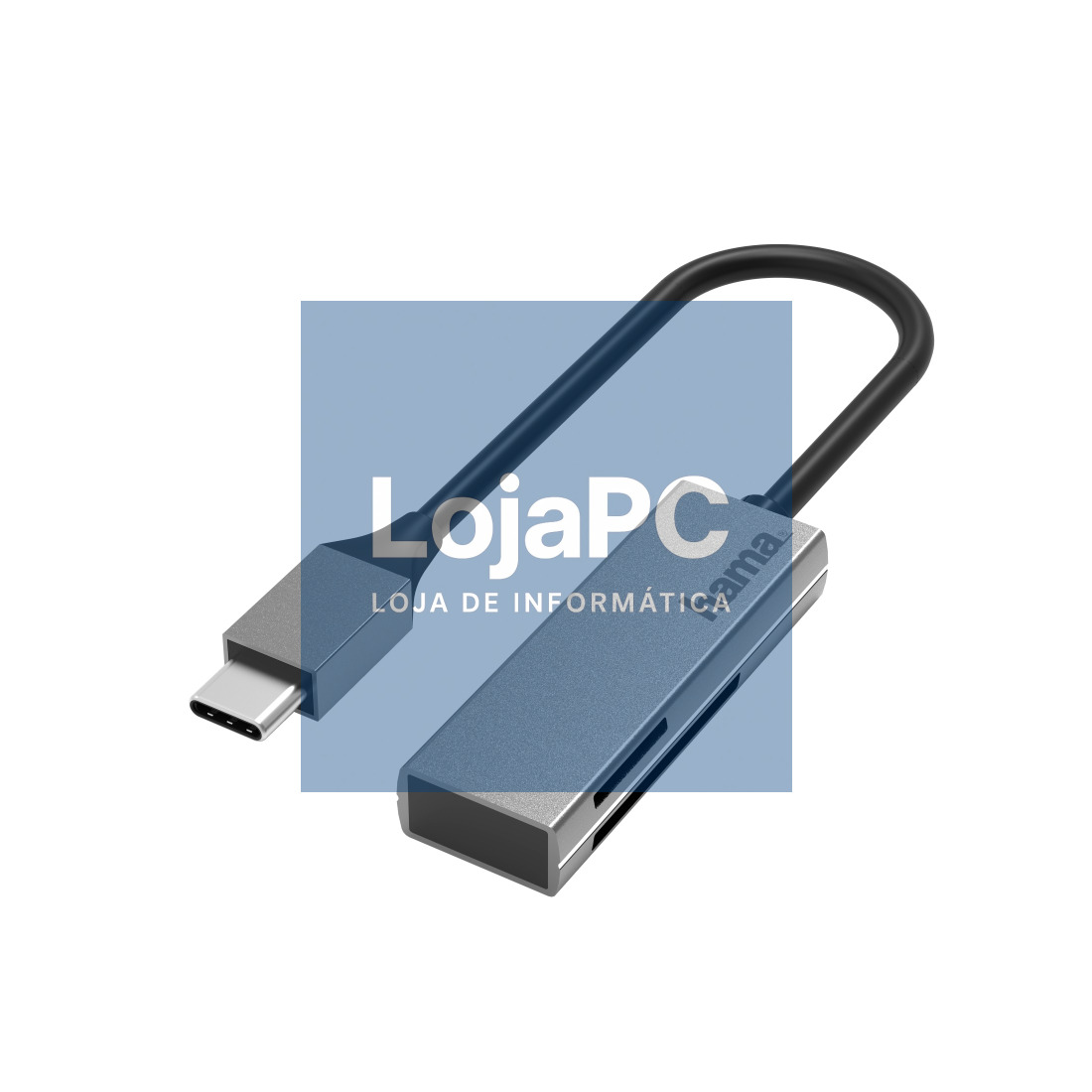 HAMA USB-C CARD READER, USB 3.0, SD/MICROSD, ALUMINUM